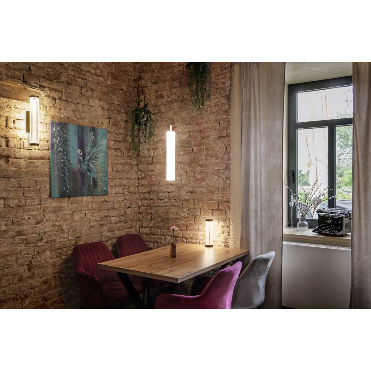 SLV Quimera Wandleuchte dunkles Kupfer Glas