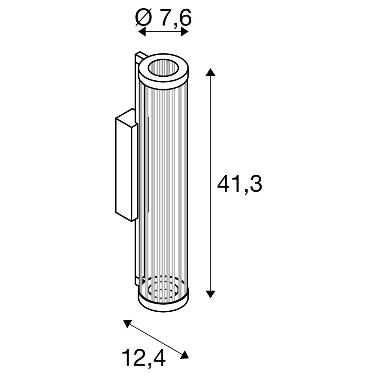 SLV Quimera Wandleuchte dunkles Kupfer Glas