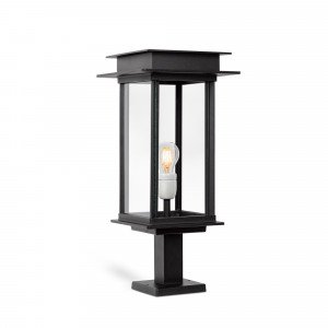 Moderne Auβensockelleuchte Prag II Schwarz