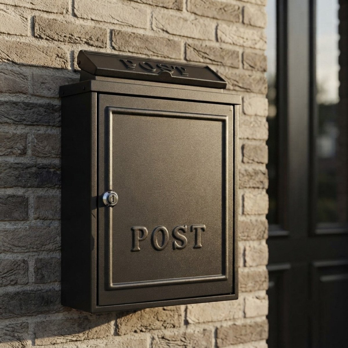Klassischer Briefkasten B6 Mattschwarz ist hergestellt aus hochwertigen Aluminium.