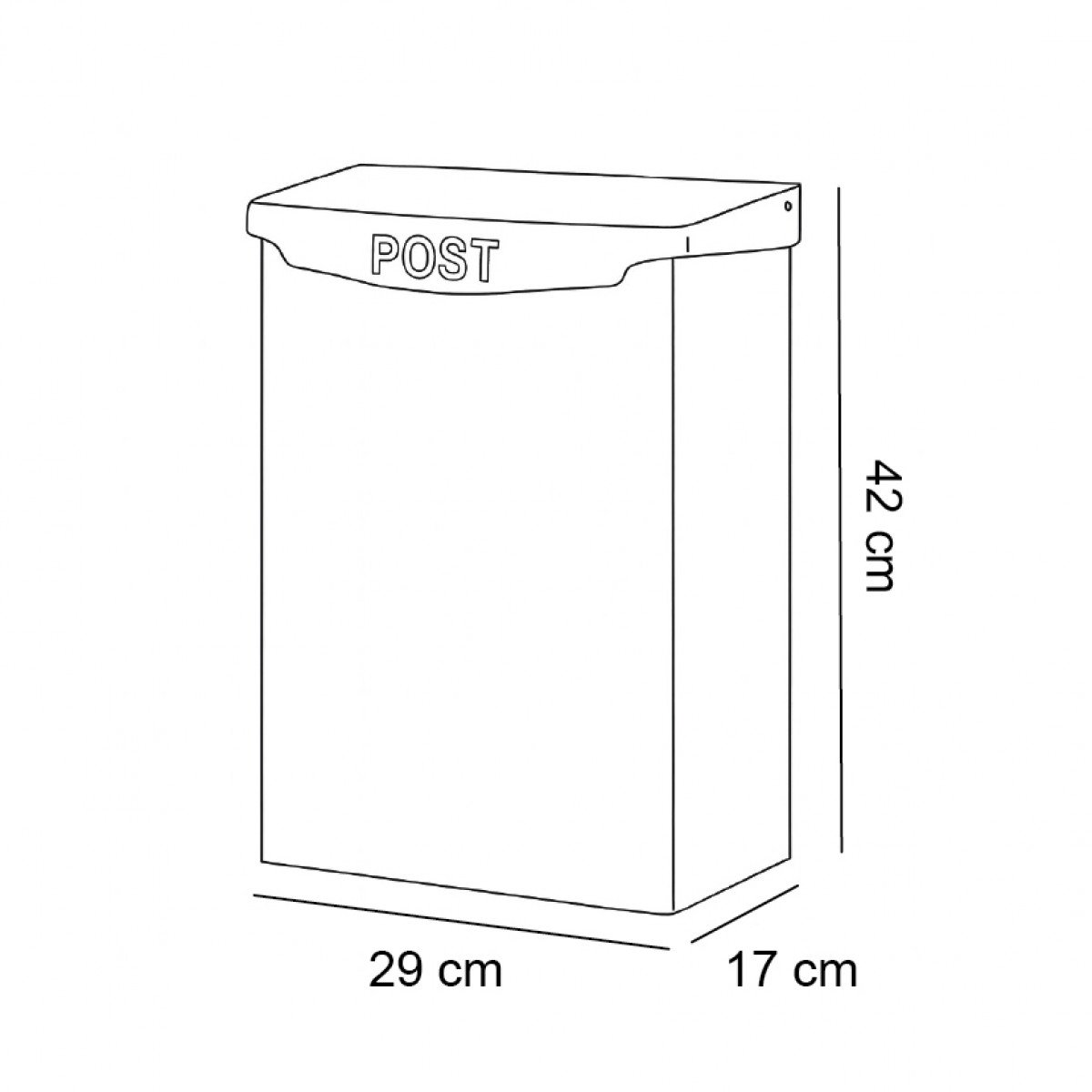 Briefkasten B32 Wand grün Aluminium modern