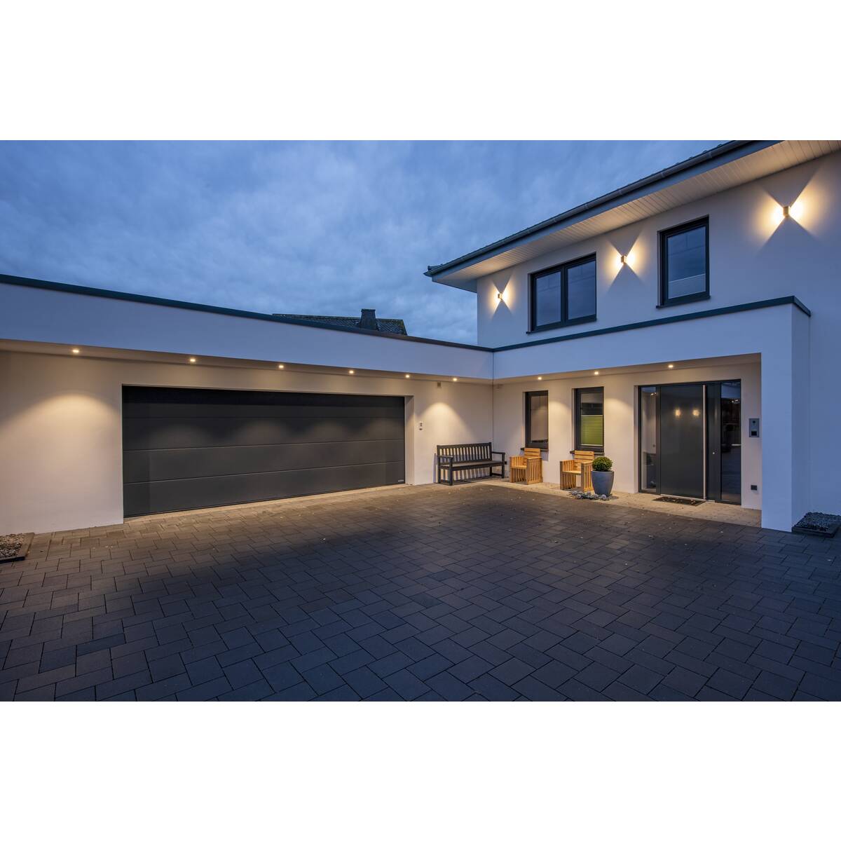 Logs Wall Anthrazit 1xled 3000k