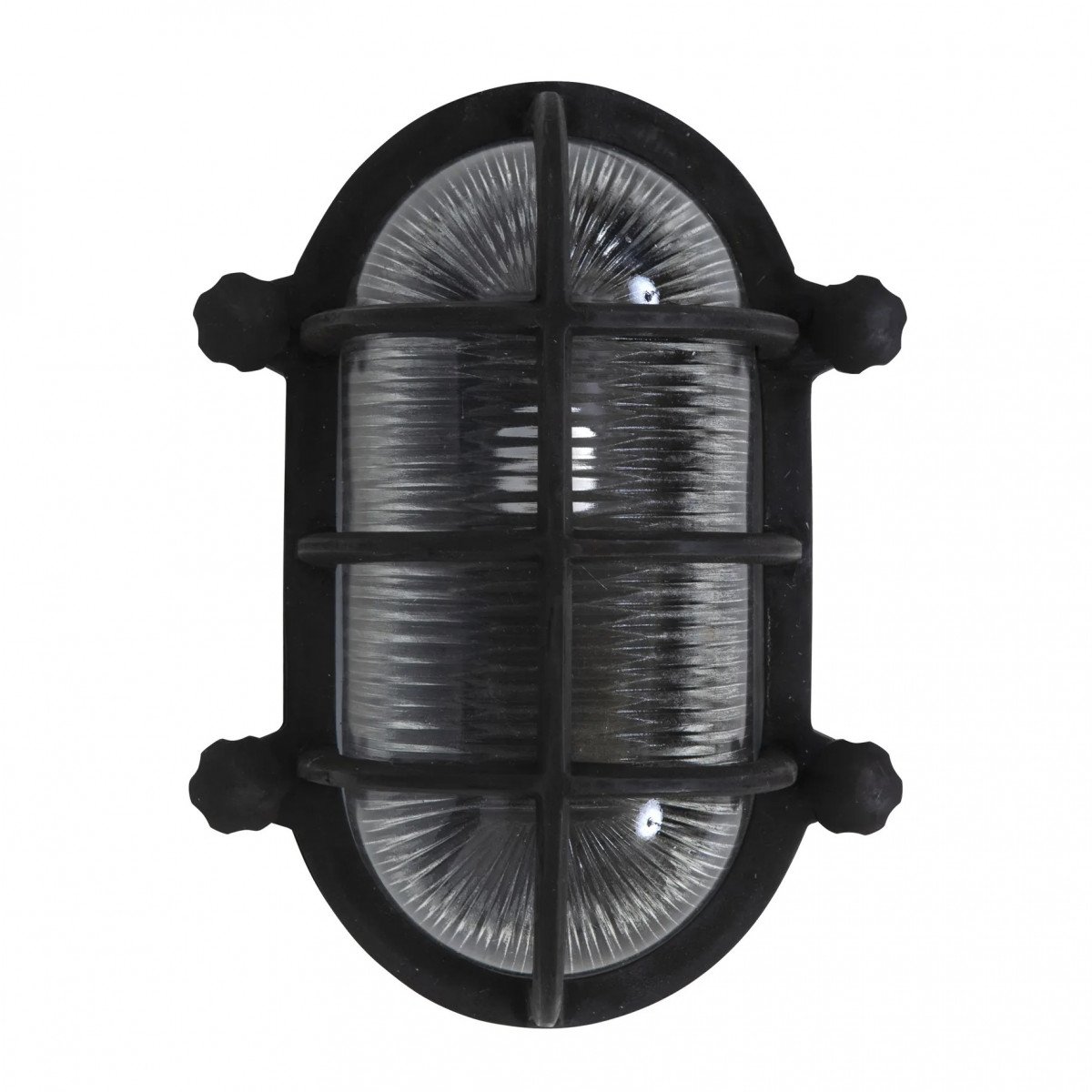 Messinglampe in antikschwarzer Farbe mit E27-Fassung