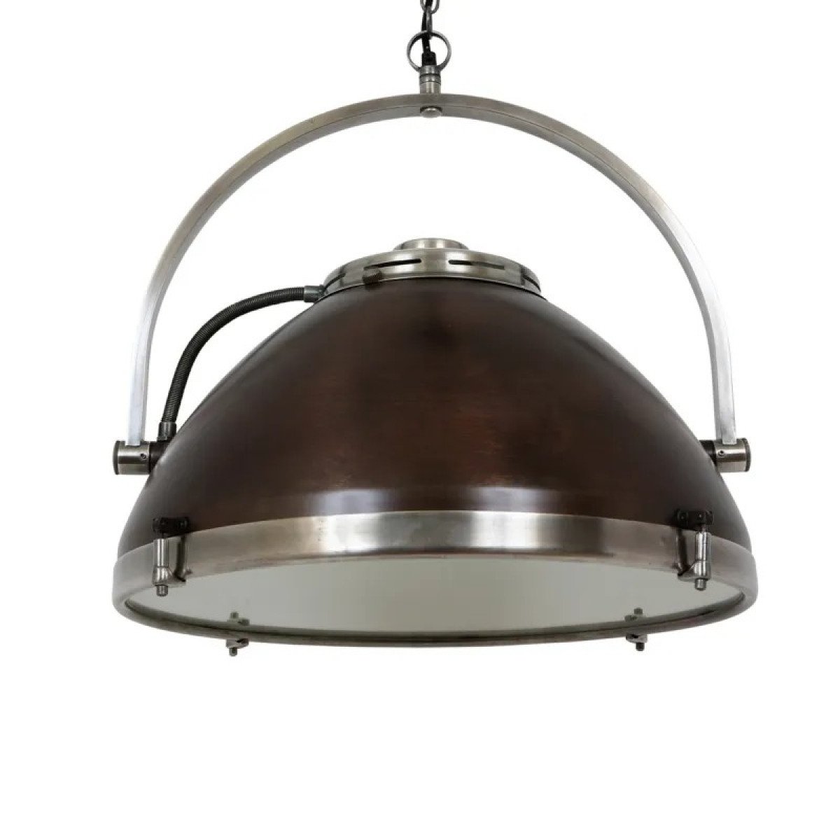Messinglampe in antikem Dunkel-Messing mit E27-Fassung