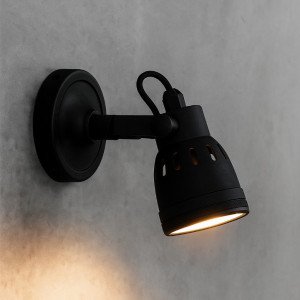 Schwarzer Deckenstrahler Indigo Cover aus Messing von KS Verlichting