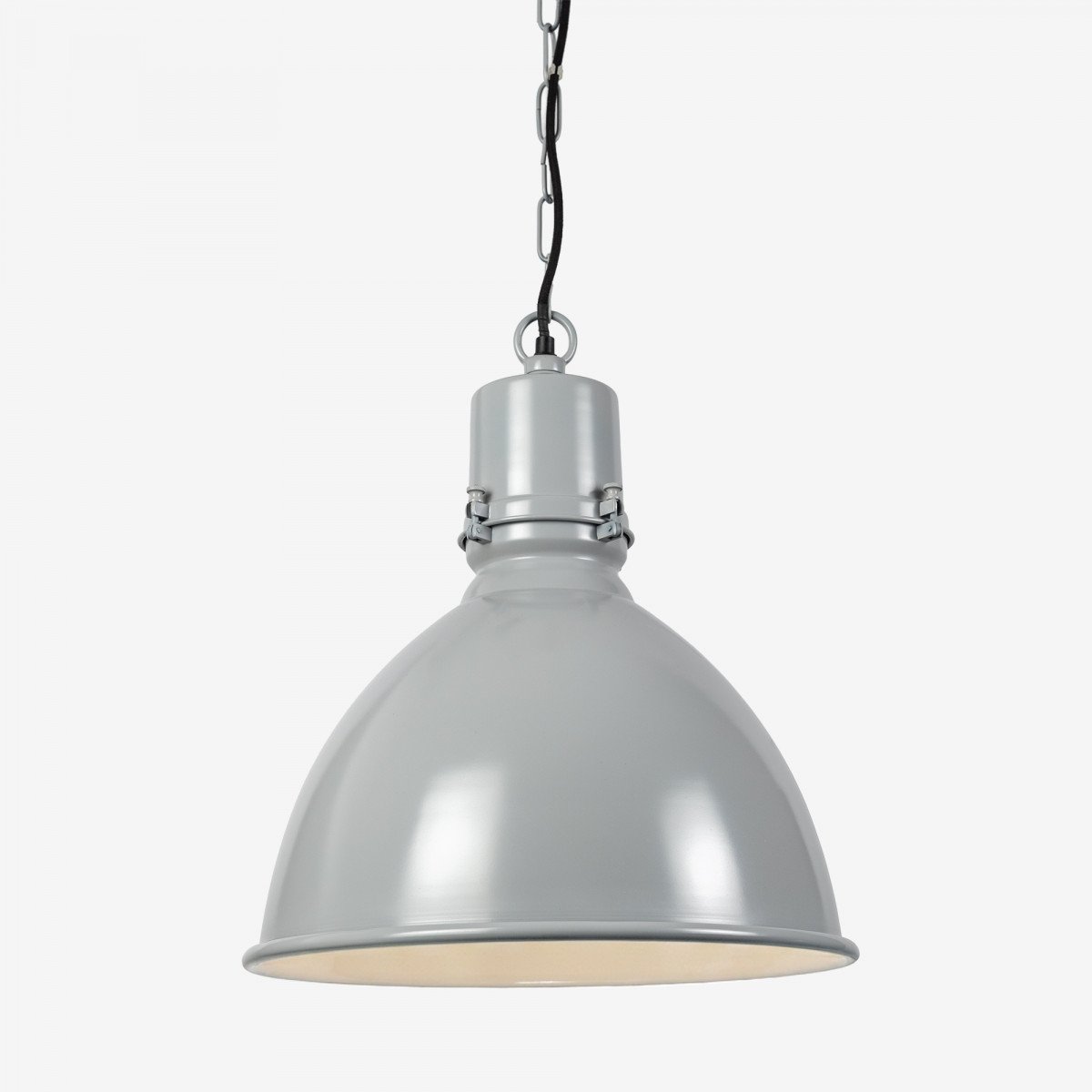Messinglampe in antikem Anthrazit mit E27-Fassung