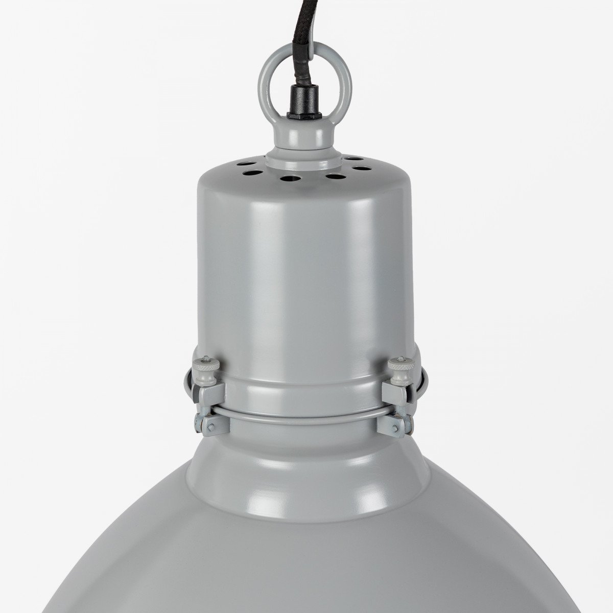 Messinglampe in antikem Anthrazit mit E27-Fassung