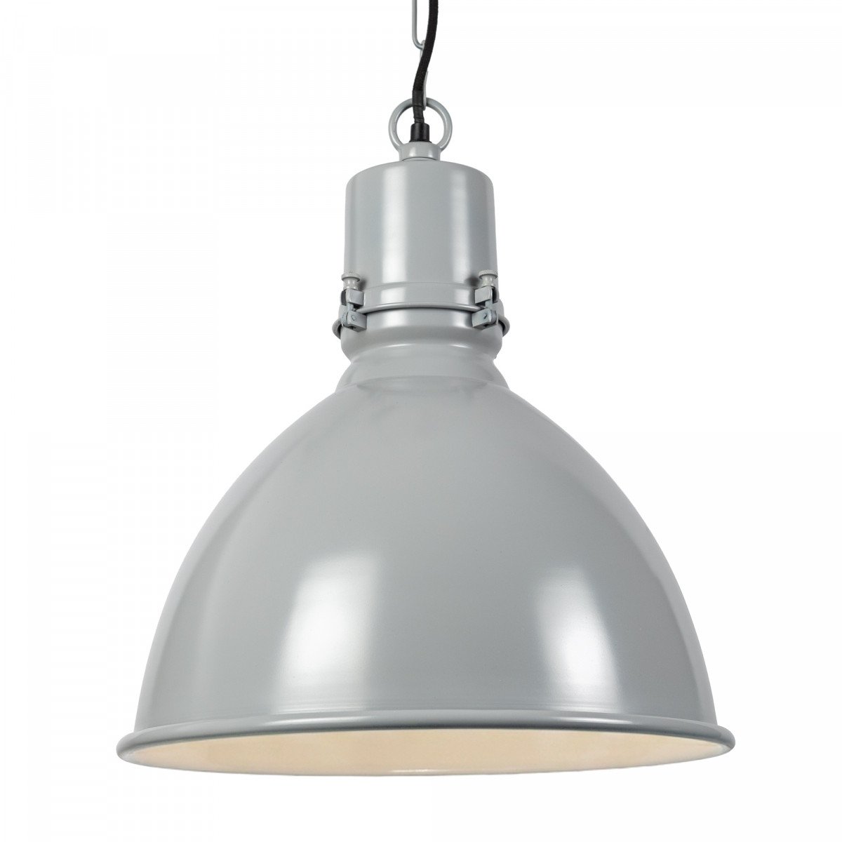 Messinglampe in antikem Anthrazit mit E27-Fassung
