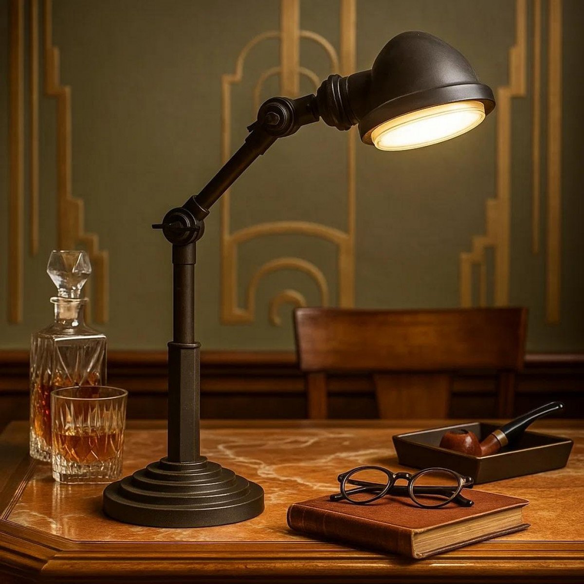 Vintage Tischlampe Nano Schwarz