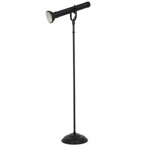 Messinglampe in antikschwarzer Farbe mit G9-Fassung