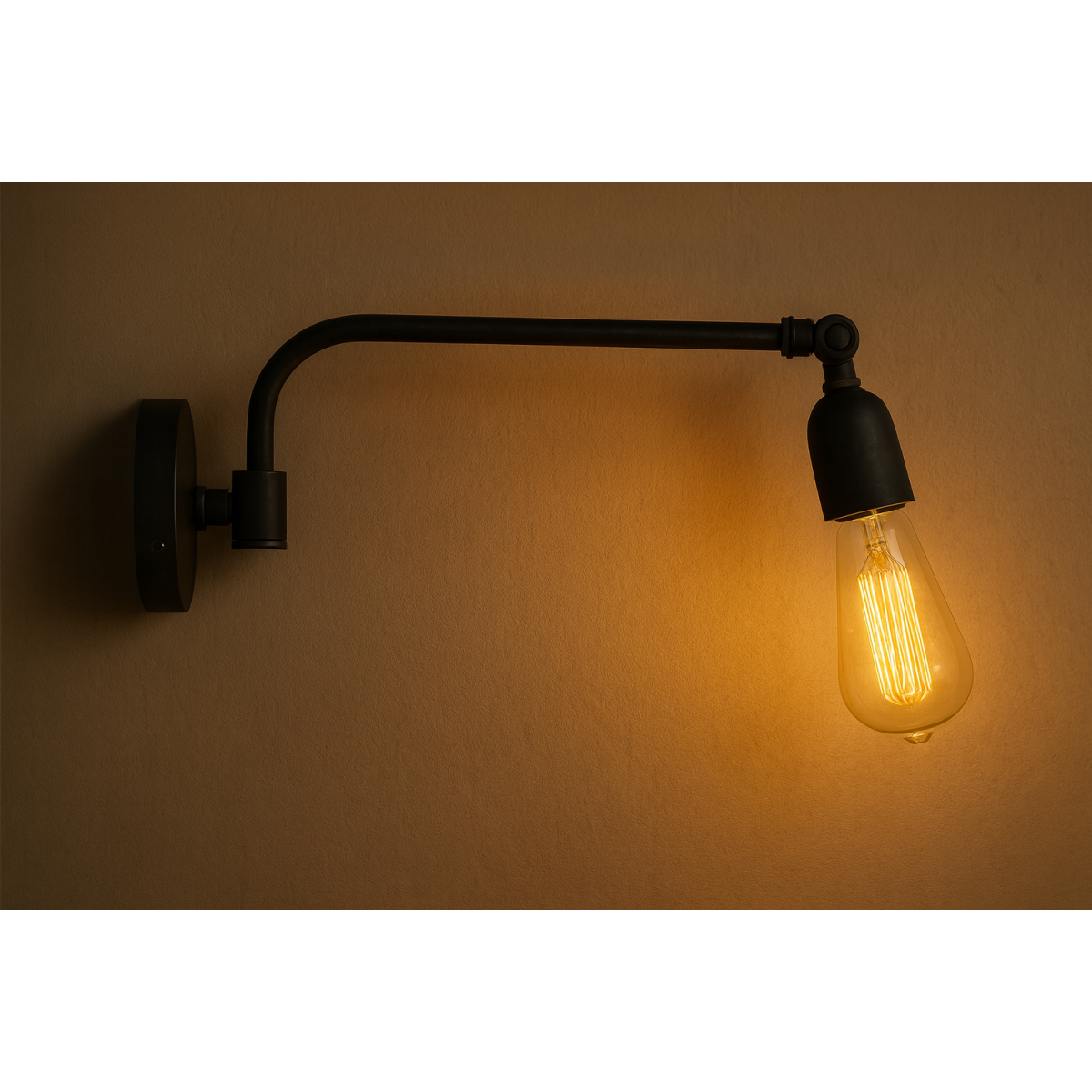 Retro & Vintage Wandleuchte Carlton Schwarz