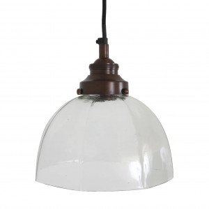 Messinglampe in der Farbe antik dunkel Messing mit einer E27-Fassung