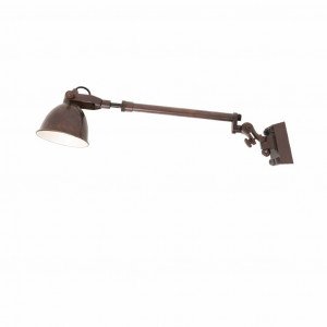 Messinglampe in der Farbe antikkupfer mit einer E14-Fassung