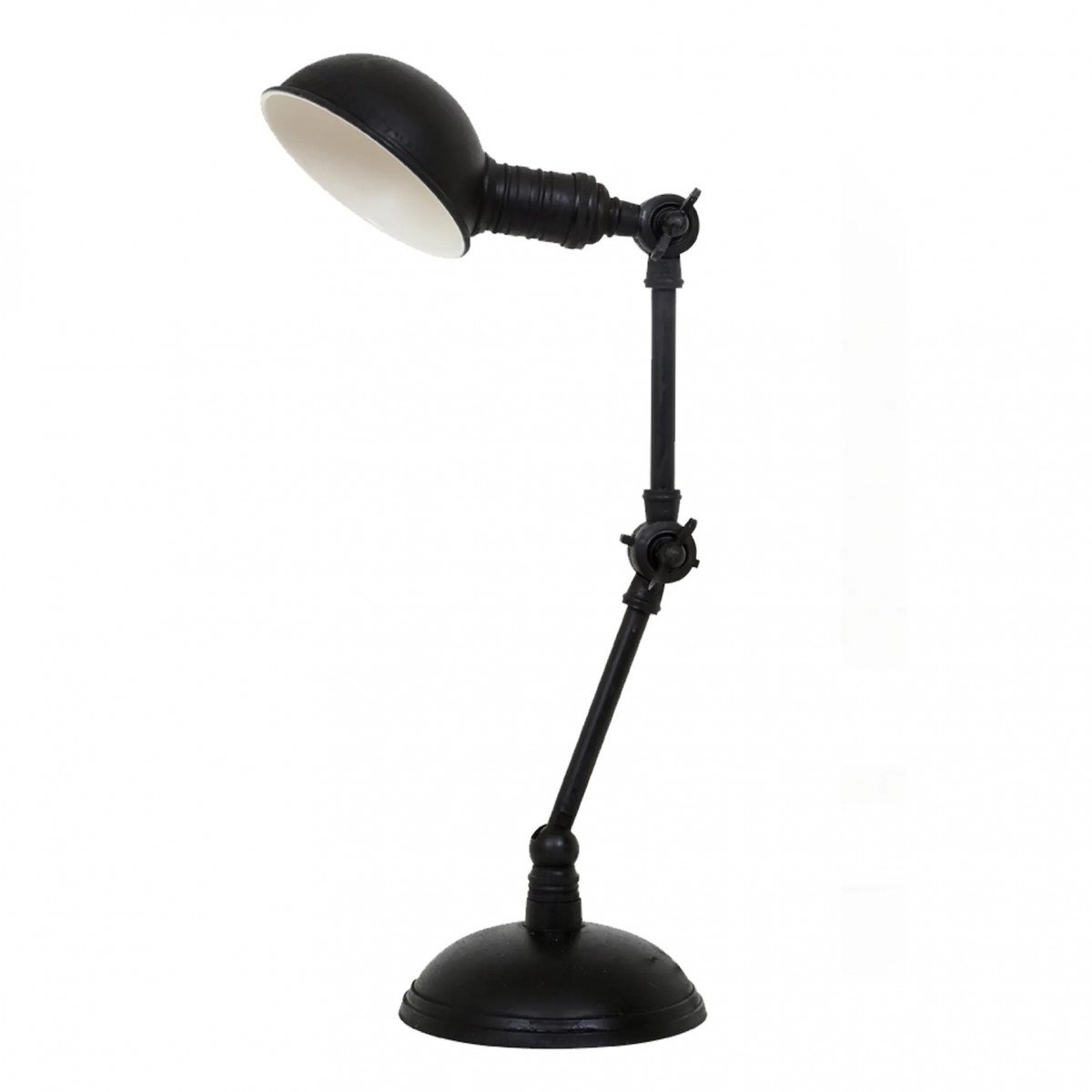 Messinglampe in antikschwarzer Farbe mit E14-Fassung