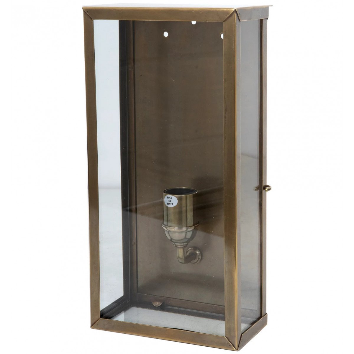 Messinglampe in der Farbe antik messing mit einer E27 Fassung