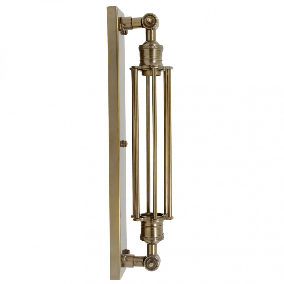 Messinglampe in der Farbe antik Messing mit einer E27-Fassung