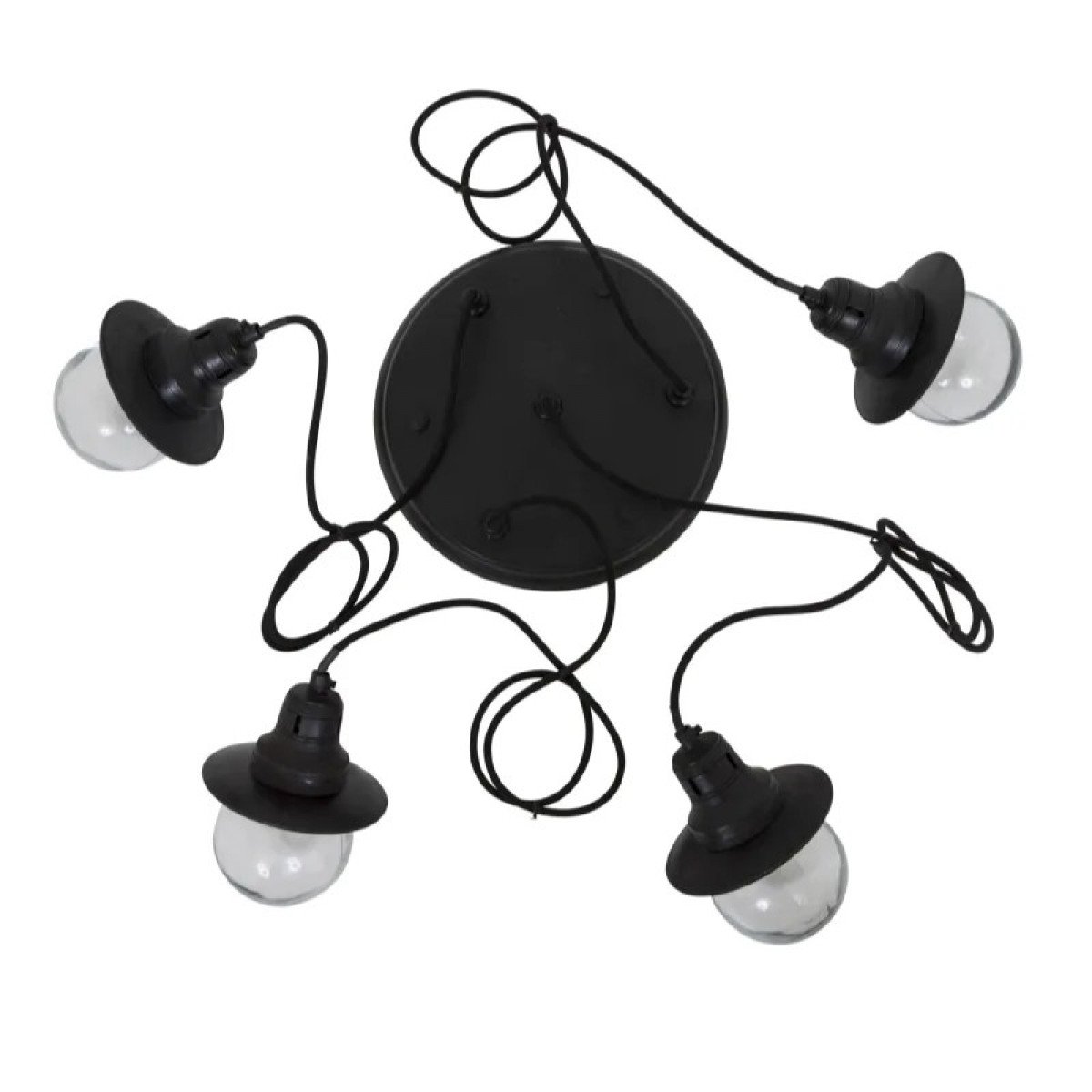 Messinglampe in antikem Schwarz mit E27-Fassung