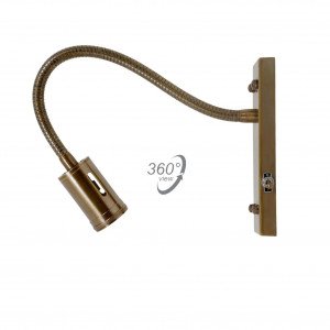 Messinglampe in antiker Messingfarbe mit GU10-Fassung