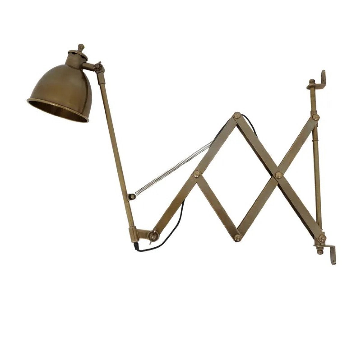 Messinglampe in Antik-Messingoptik mit E27-Fassung