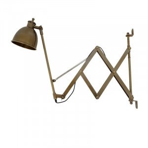 Messinglampe in Antik-Messingoptik mit E27-Fassung