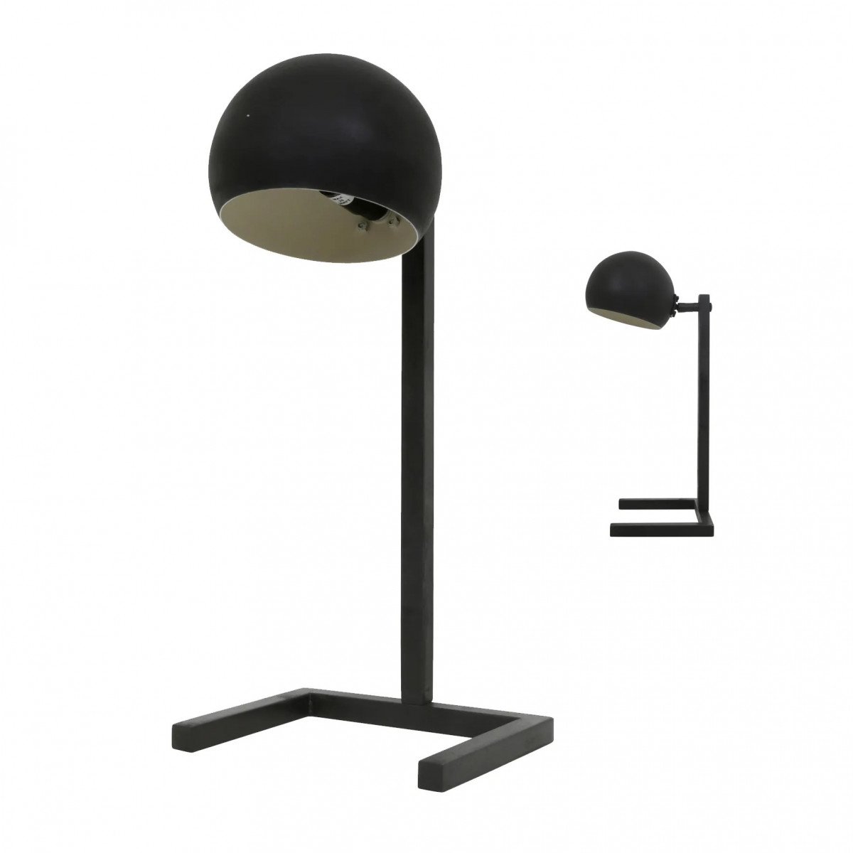 Messinglampe in antikschwarzer Farbe mit E14-Fassung