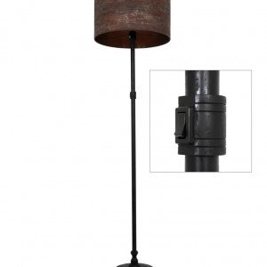 Messinglampe in antikem Schwarz mit E27-Fassung Messinglampe in antikem Schwarz mit E27-Fassung