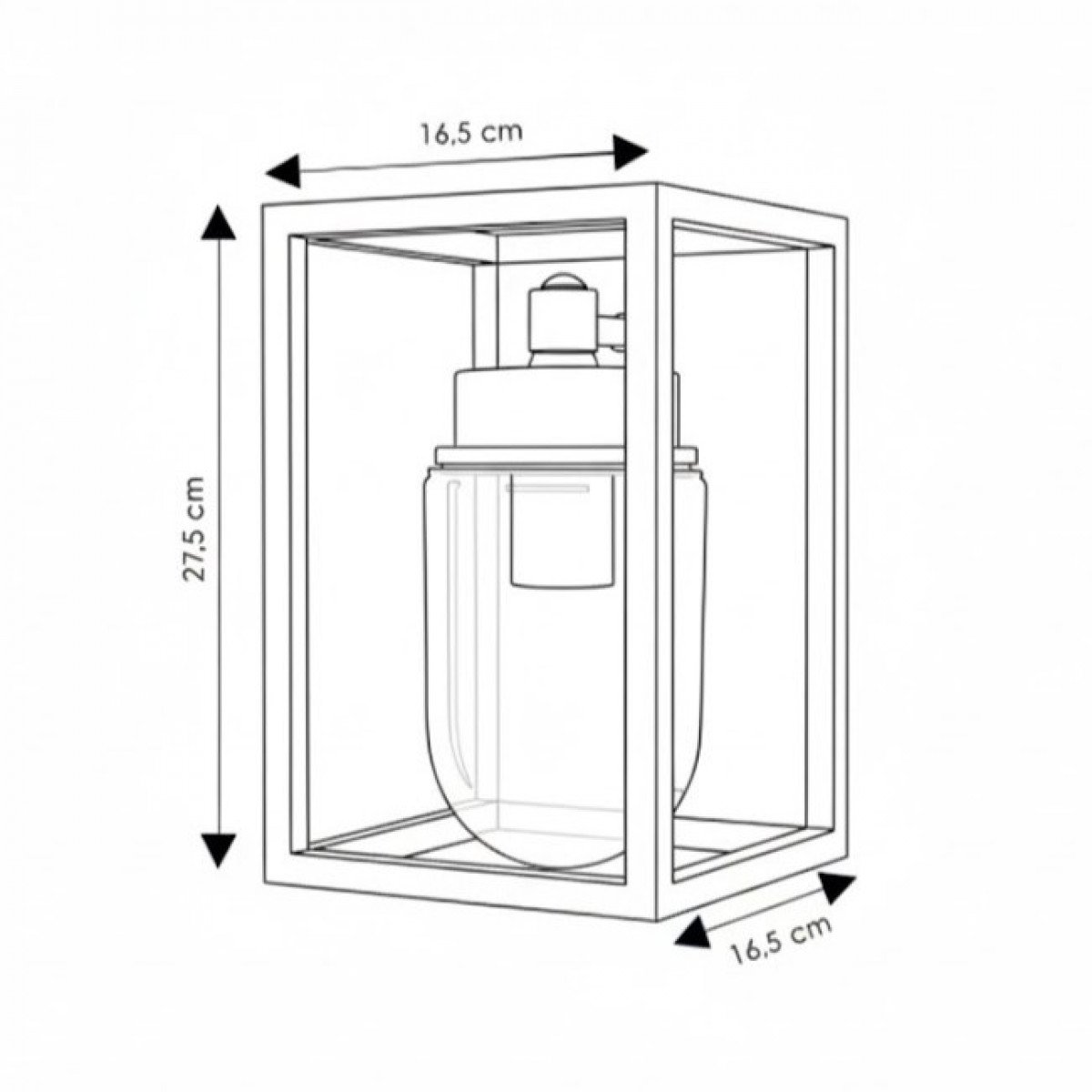 Elegante Wandleuchte Fitzroy Bronze außenwandleuchte