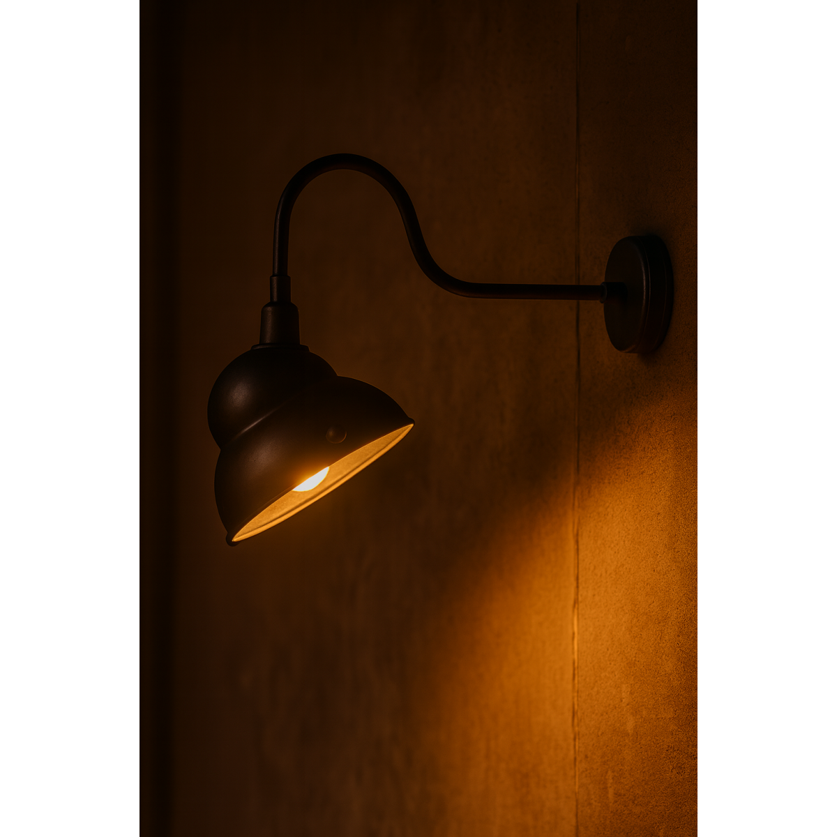 Industrial-Stil Wandleuchte Clyde Dunkelbraun