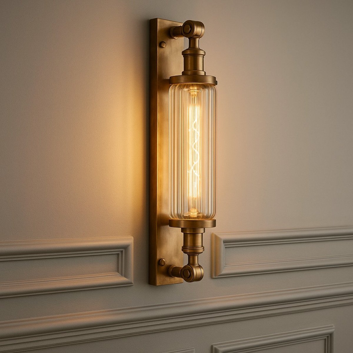 Messing Außenlampe anthrazit Design E27 Wandlampe