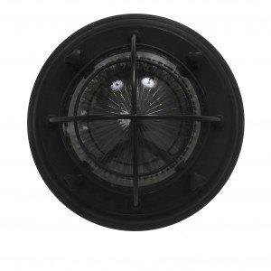 Messinglampe in antikschwarzer Farbe mit E27-Fassung