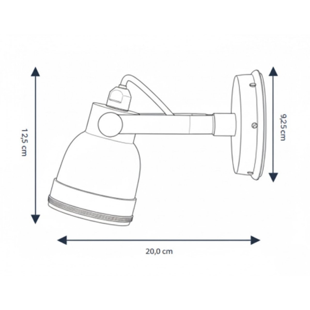 Indigo Outdoor Spot Vintage Schwarz