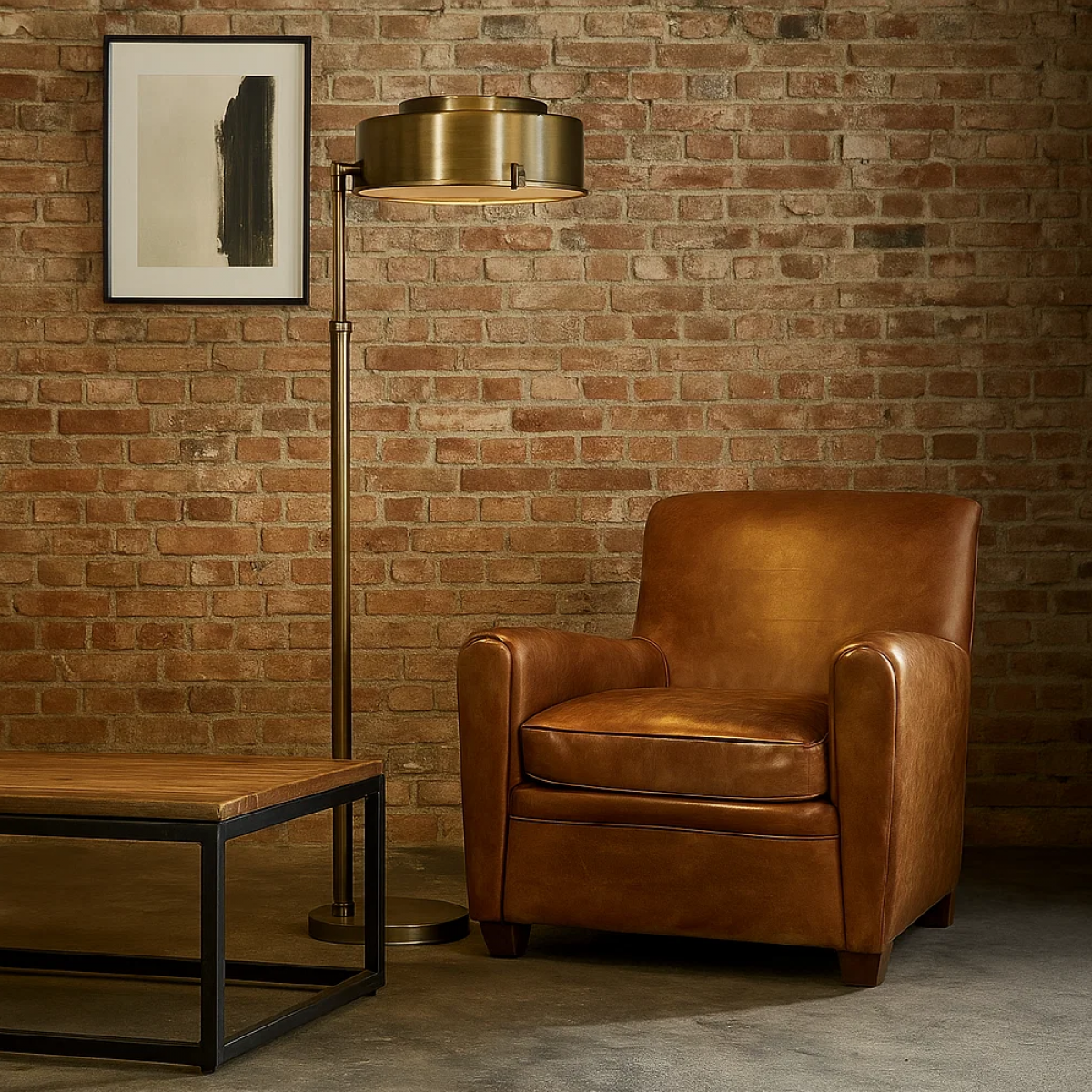 Messinglampe in Antik-Messingoptik mit E27-Fassung