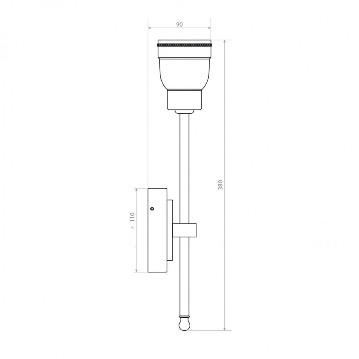 Orly Wandleuchte Antik Bronze von KS Beleuchtung 