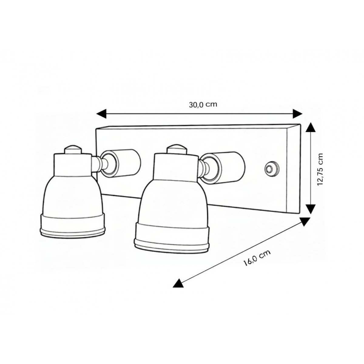 Wandspot Indigo Swirl doppel Messing mit GU10 Fassung von KS Beleuchtung 