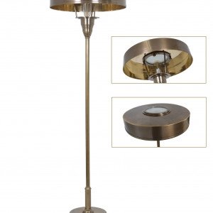 Messinglampe in der Farbe antik messing mit einer E27 Fassung