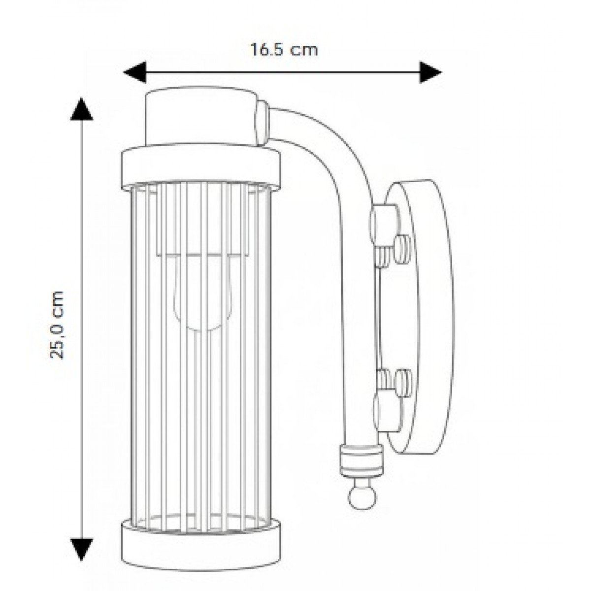 Messinglampe in der Farbe antik messing mit einer E27 Fassung