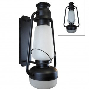 Messinglampe in antikschwarzer Farbe mit E27-Fassung