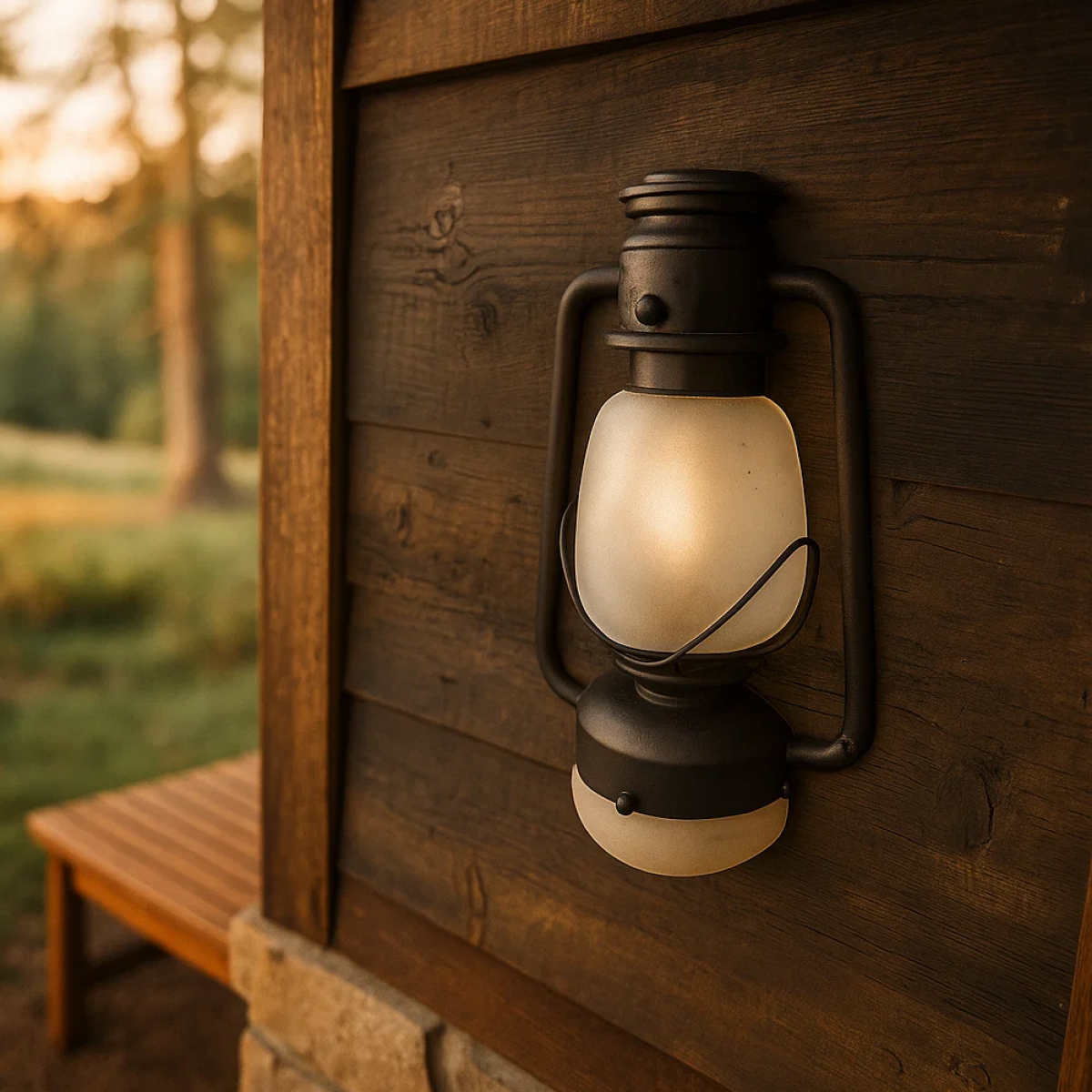 Messinglampe in antikem Schwarz mit E27-Fassung