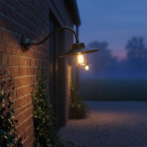 Messing-Lampe in der Farbe antik Messing mit einem E27-Fassung