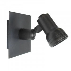 Messinglampe in der Farbe Antik-Gunmetal mit einer GU10-Fassung