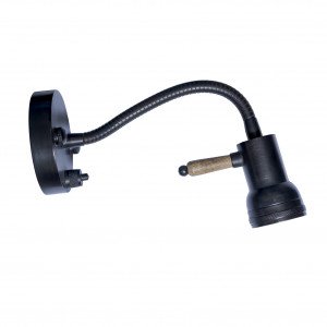 Messinglampe in der Farbe Antik schwarz mit einer GU10-Fassung