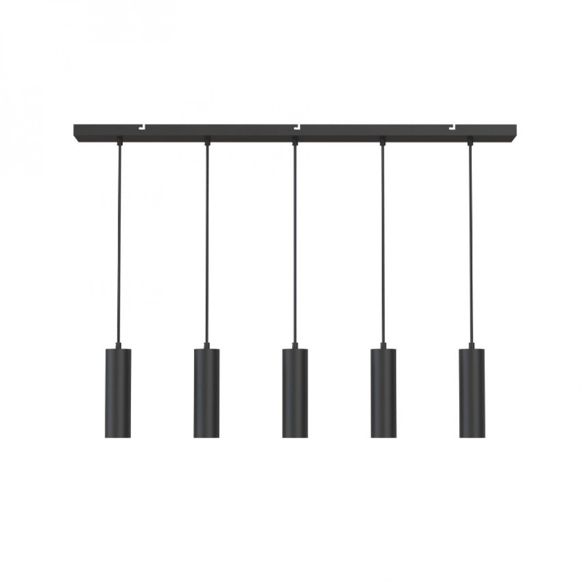 Calex Pendel 5-Licht GU10 schwarze Hängeleuchte