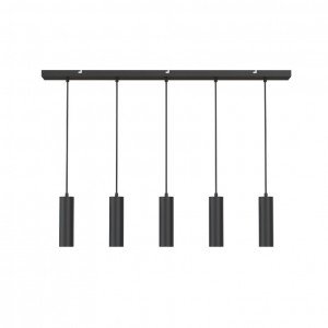 Calex Pendel 5-Licht GU10 schwarze Hängeleuchte