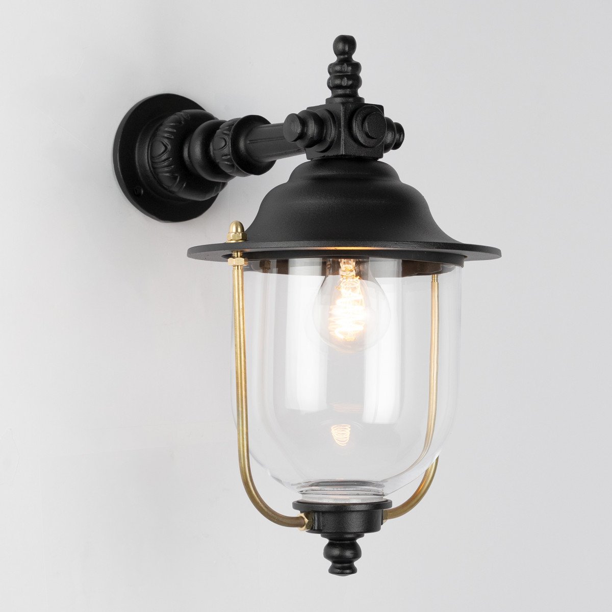 Außenlampe Lindau Wandleuchte Schwarz Aluminium Modern