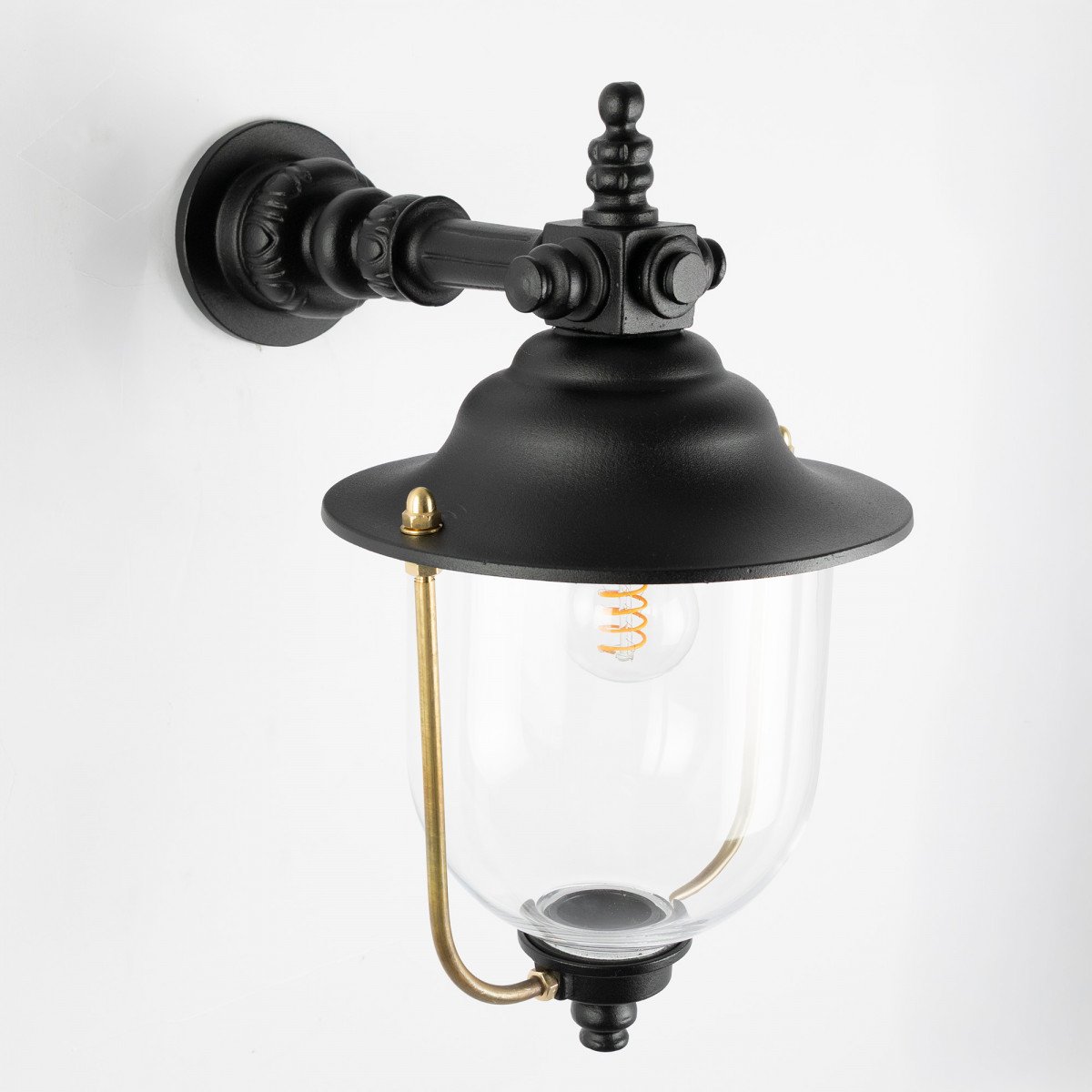 Außenlampe Lindau Wandleuchte Schwarz Aluminium Modern