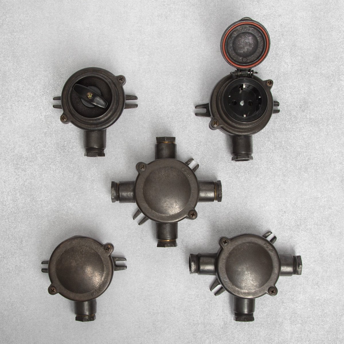Messing Schwarz-Bronze Schaltmaterial Schalter 1