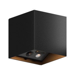 Wiederaufladbare Up und Down Wandleuchte Schwarz mit Bewegungsmelder