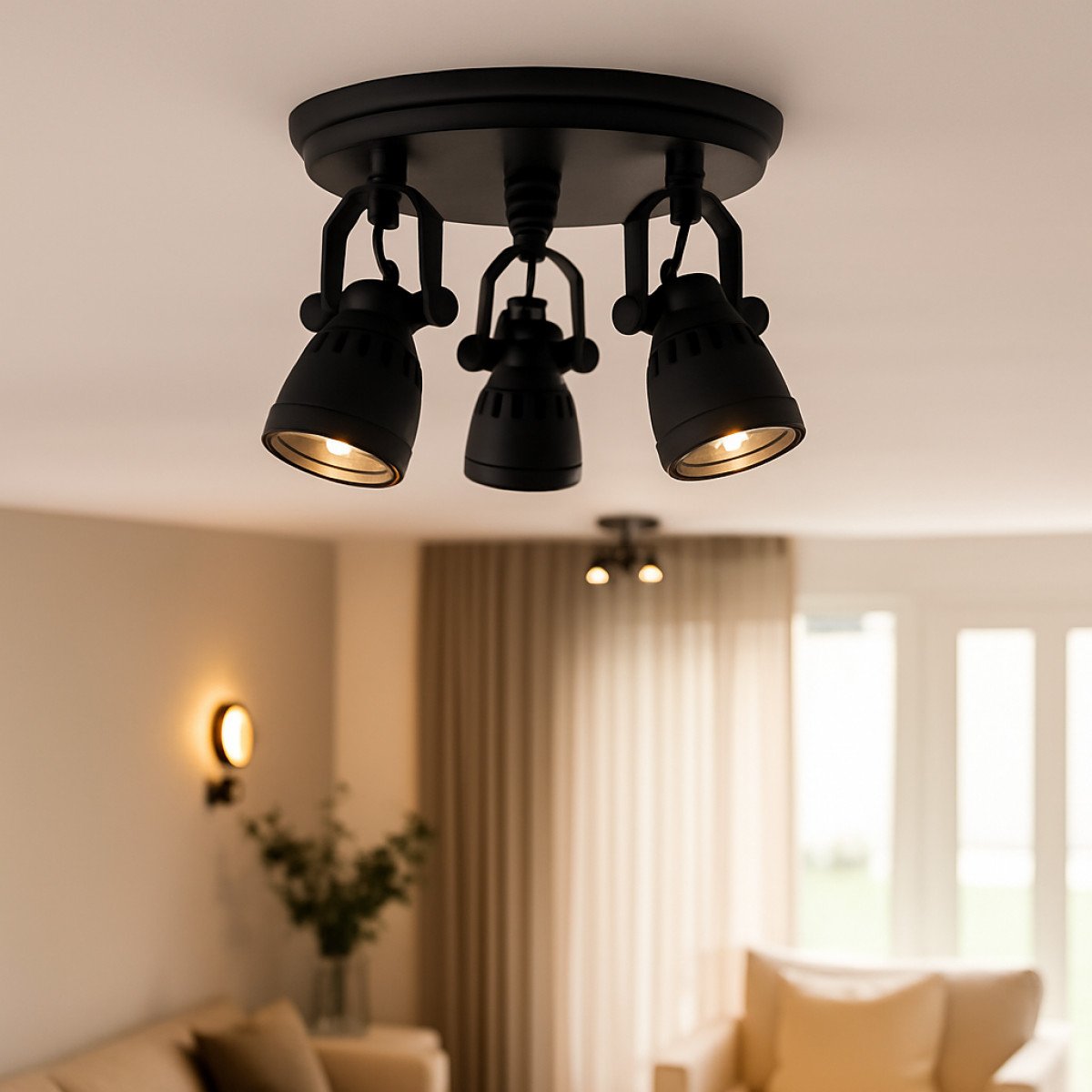 Westham Deckenleuchte Vintage Schwarz