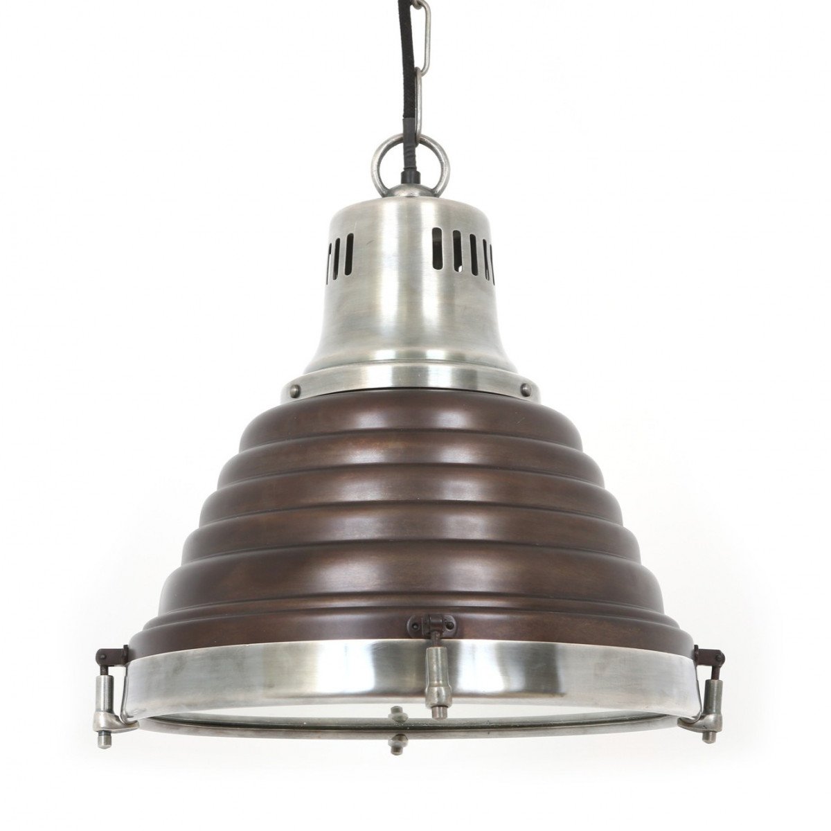 Messinglampe in der Farbe Antik-Dunkelkupfer mit einer E27-Fassung