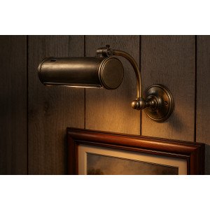 Messinglampe in antiker Silberfarbe mit E14-Fassung